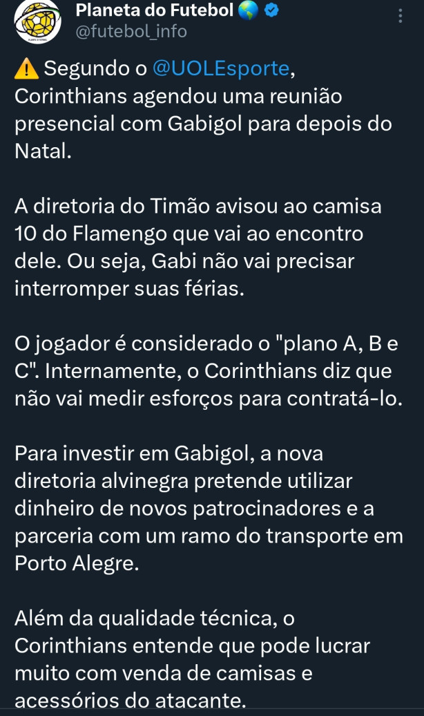 Flamengo vai levar uma bolada do Corinthians