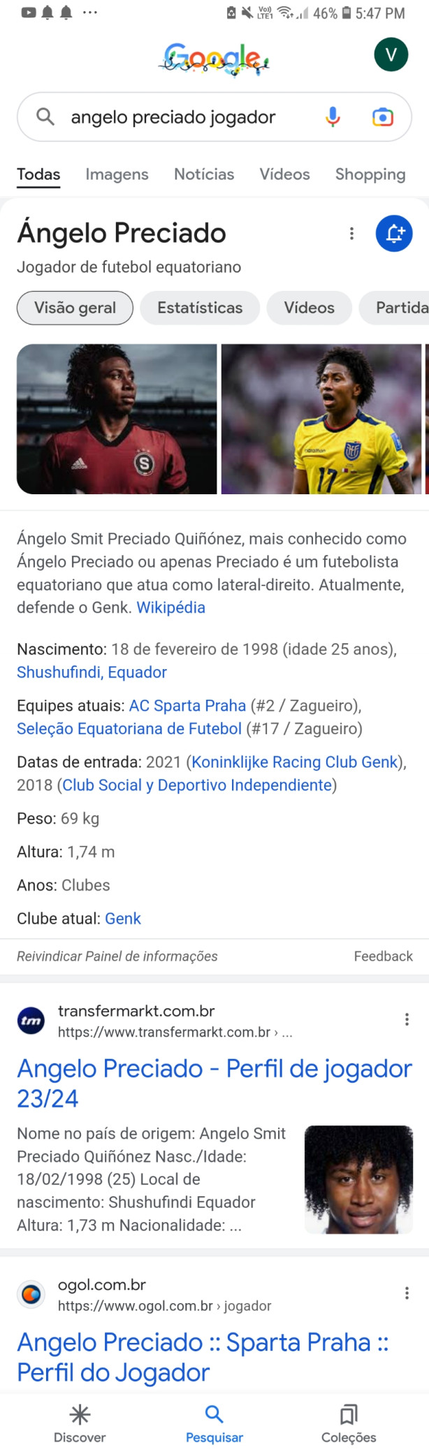 �ngelo preciado lateral direito