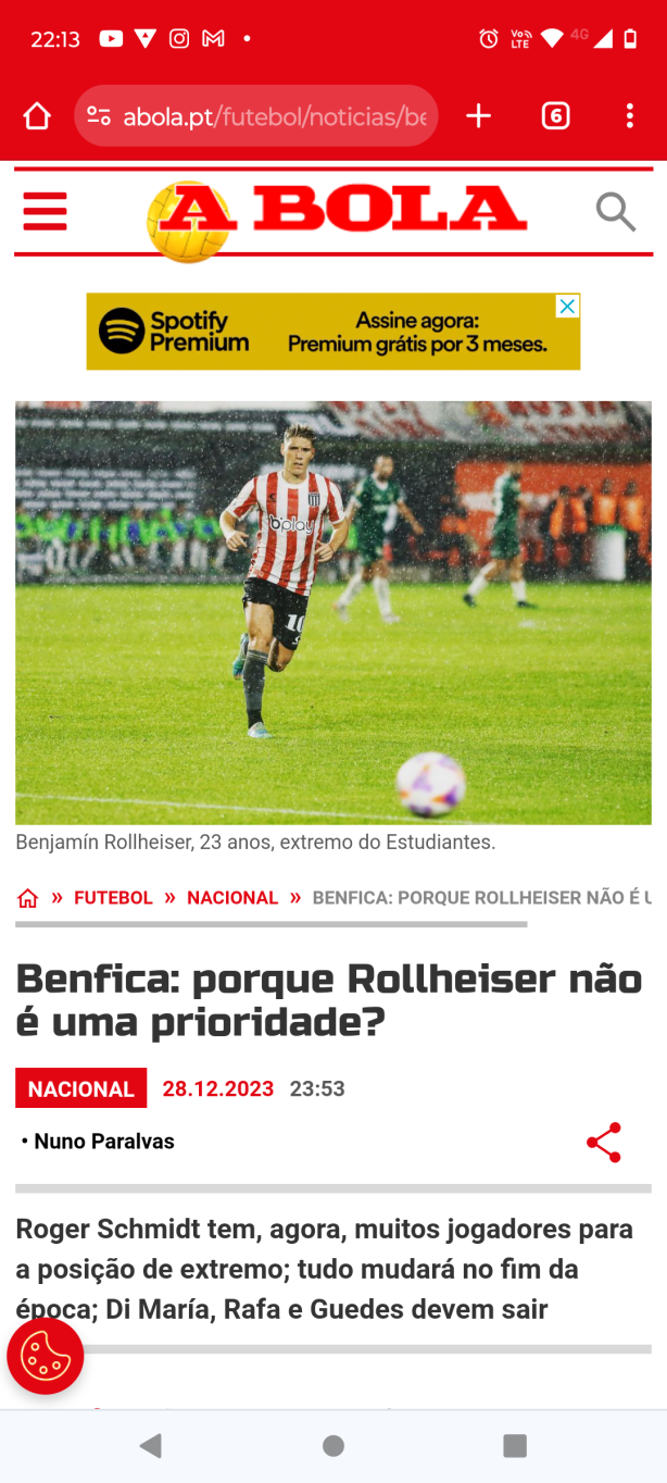 Rollheiser no vai para o Benfica