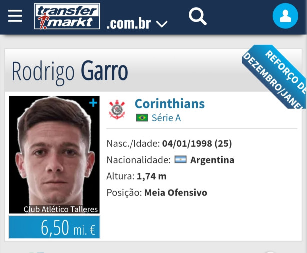 Garro no Transfermarket