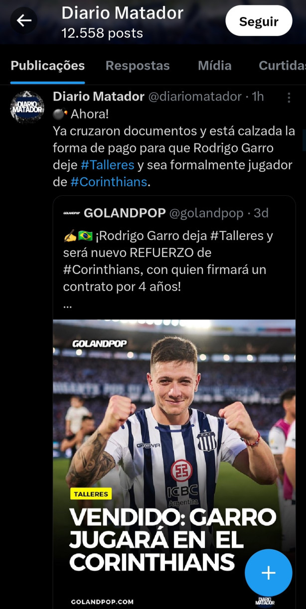 Mais atualiza��es sobre o Garro