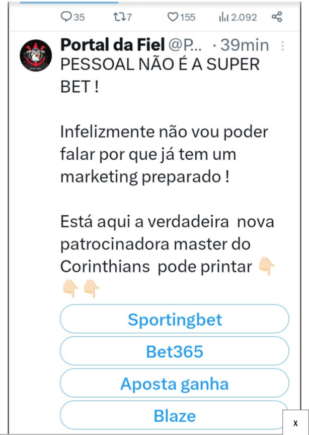 A Bet que vai nos patrocinar
