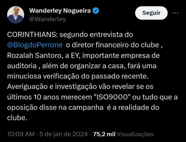 EY far� auditoria no clube! (Com fonte)