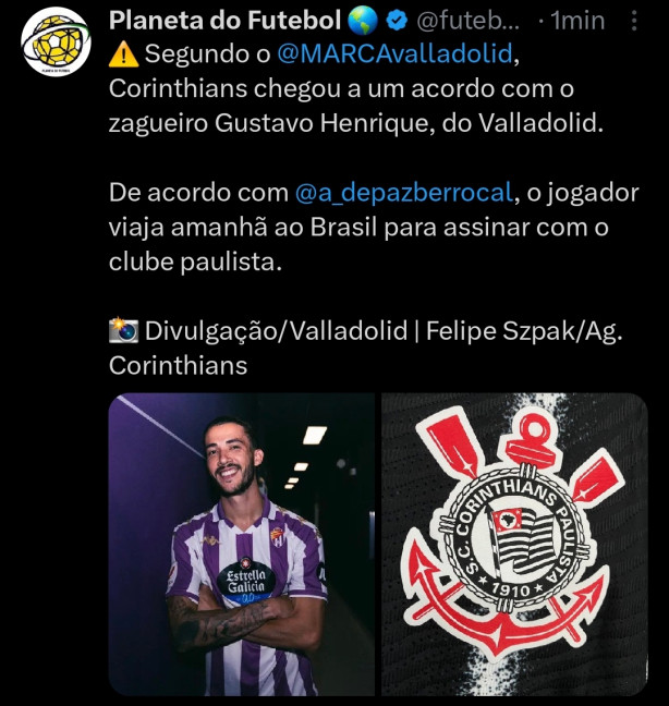 Do nada Gustavo Henrique no Corinthians?