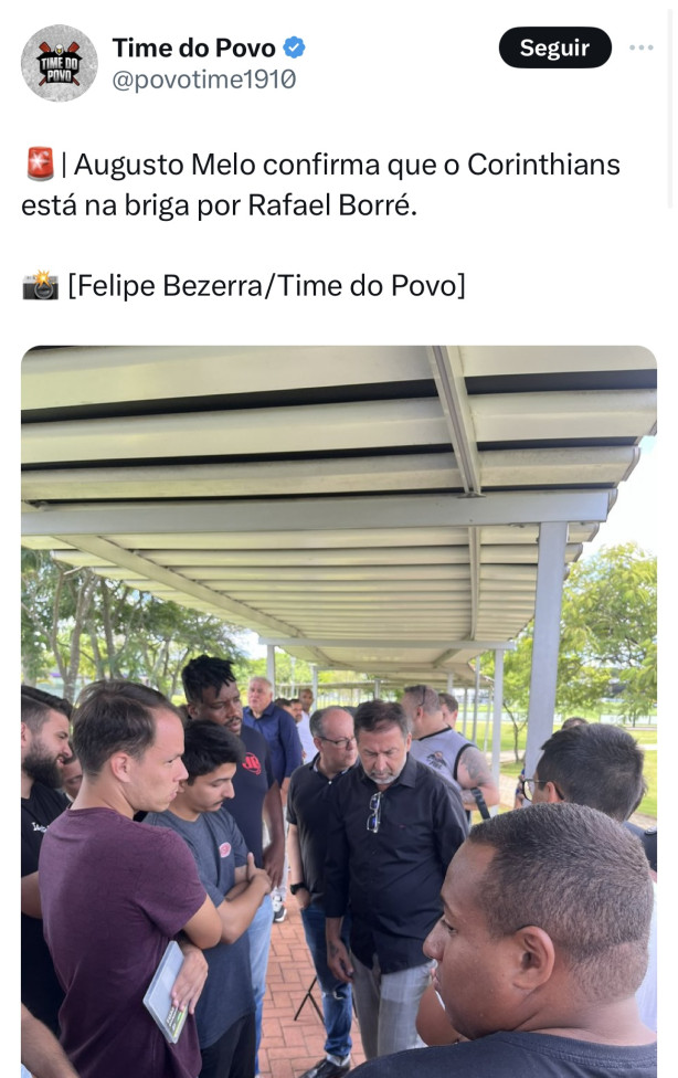 Augusto Melo confirmou interesso por Borr