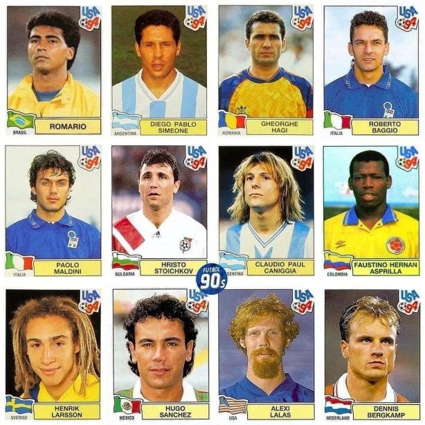 E essas figurinhas da Copa 94