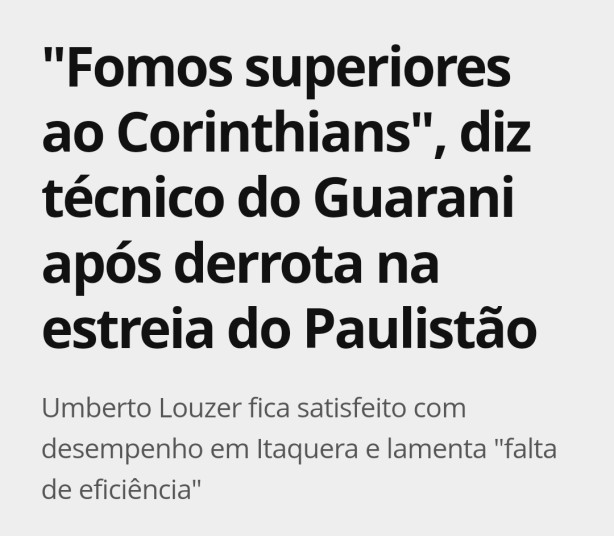 Tcnico do guarani debocha do Corinthians