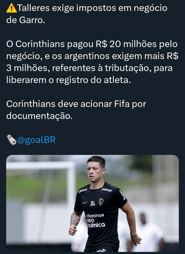 Corinthians vai a fifa