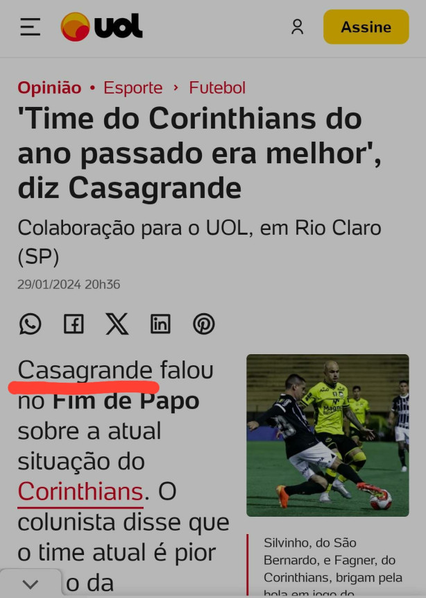 Casagrande x Corinthians