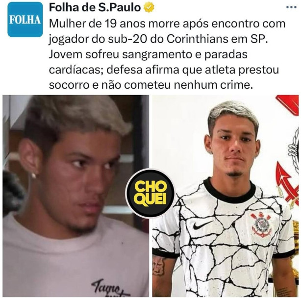 Mulher encontrado morta com jogador do nosso sub-20