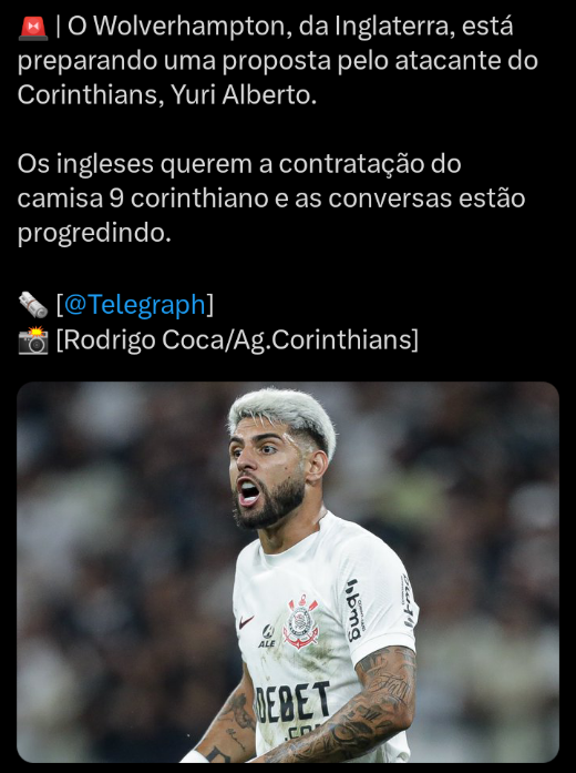 Time da Inglaterra interessado em Yuri