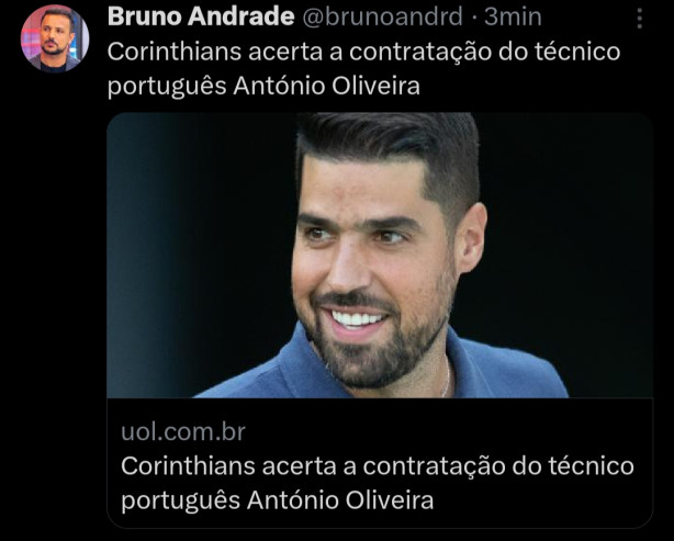 Corinthians acerta com Antnio Oliveira do Cuiab