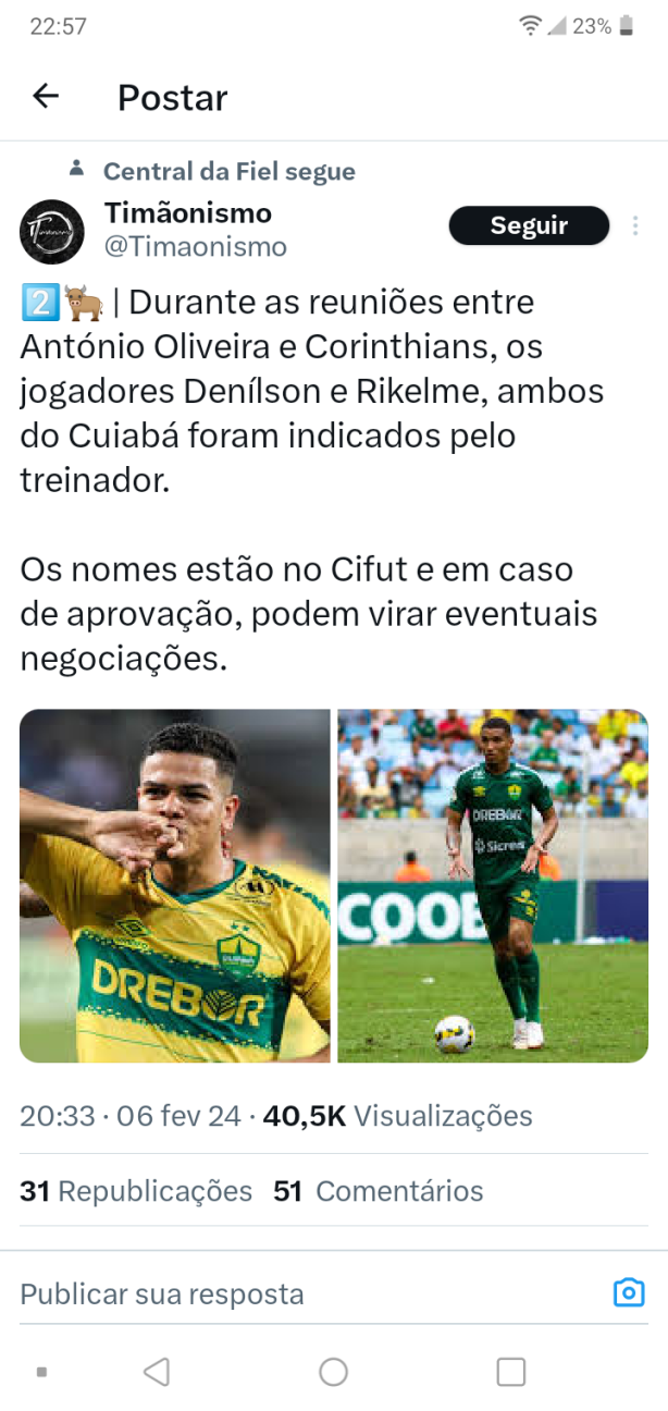 Em reunio com o Corinthians, o Antnio Oliveira indicou jogadores