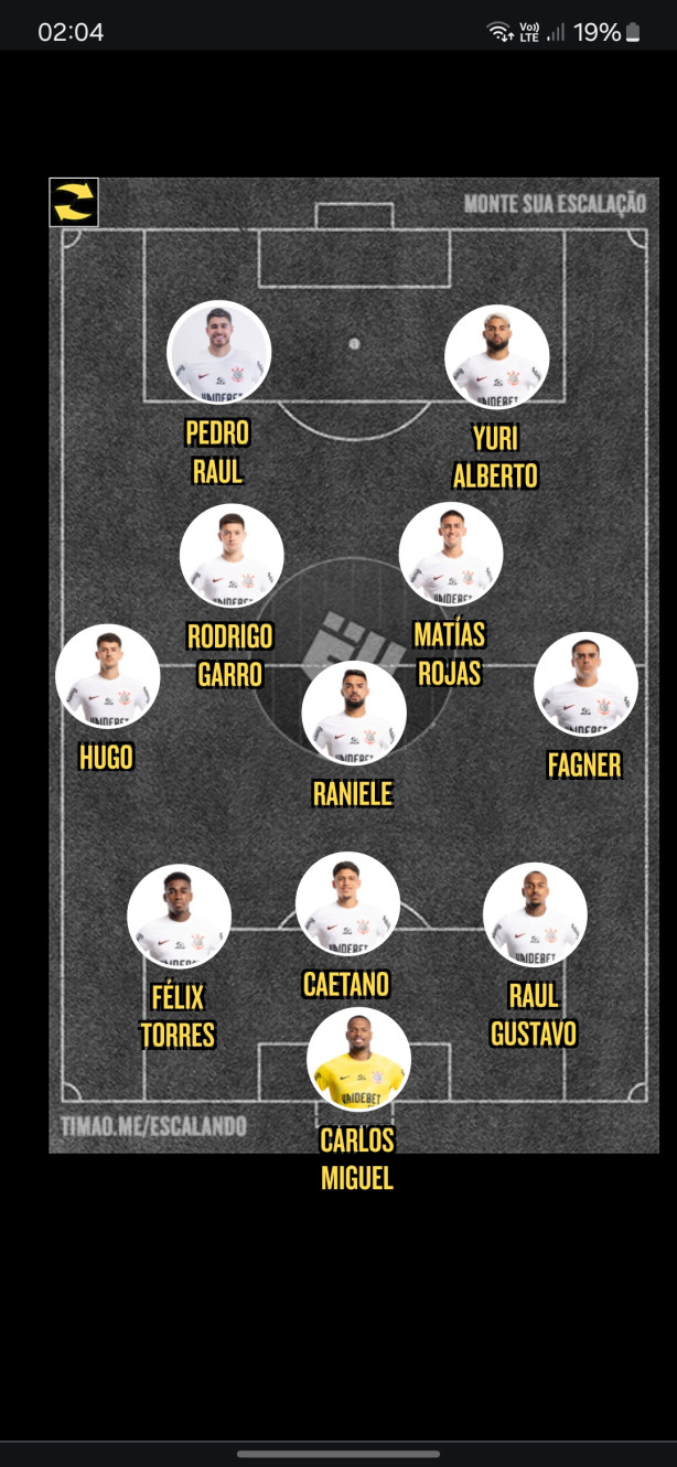 Eu iria assim contra o Santos