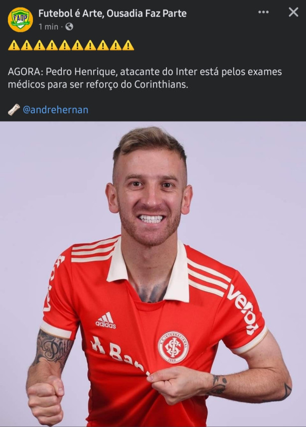 Pedro Henrique reforo do Corinthians?