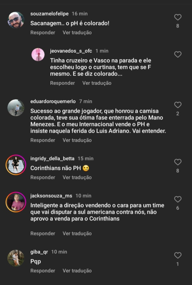 Torcida do binter sobre o ph...