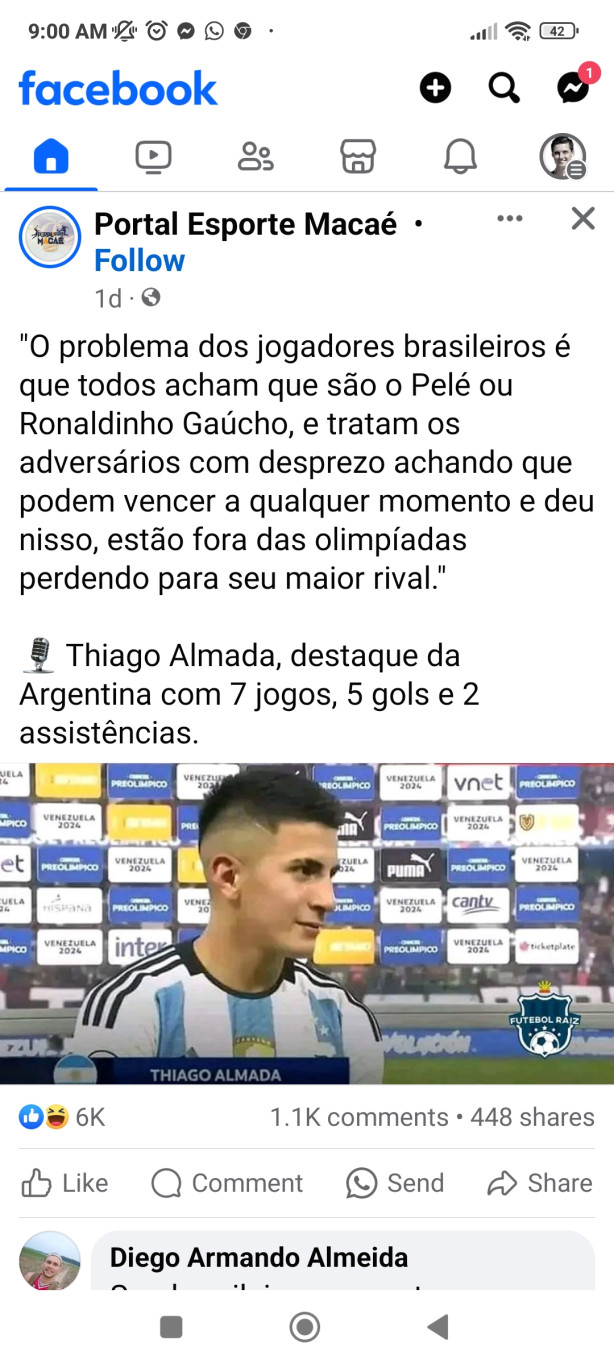 Thiago Almada, destaque no pr olmpico pode vir!