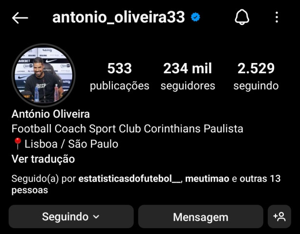 Antnio Oliveira (Instagram)