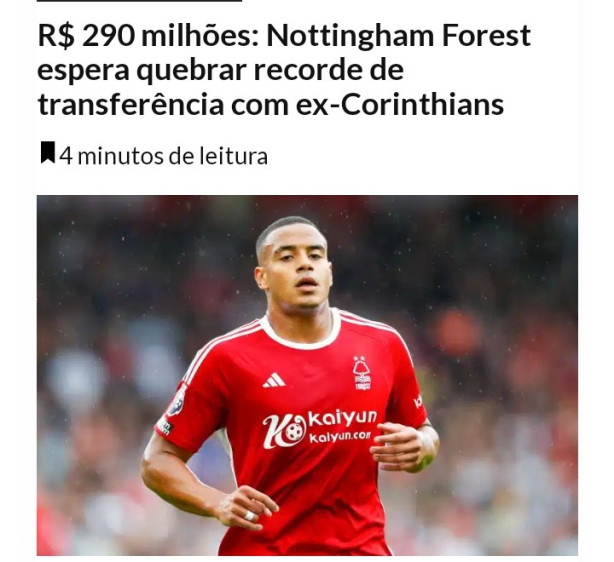 Nottingham Forest esperar quebrar recorde de transferncias com Murillo.