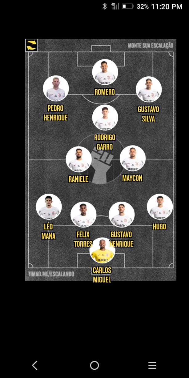 Minha escala��o