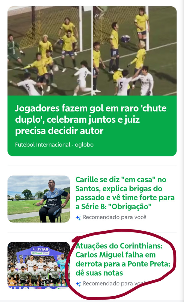 Globo malhando Carlos Miguel...