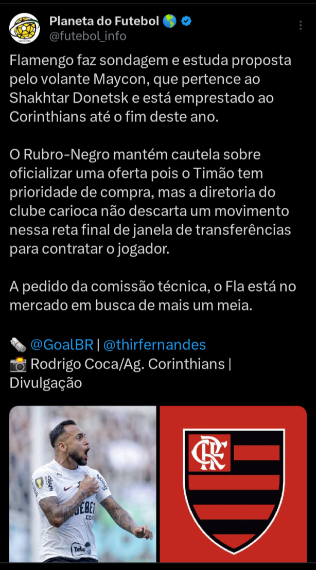 Flamengo atr�s do Maycon