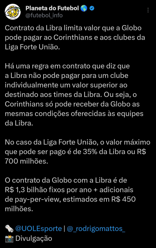 Se a proposta de 300 Milhes for real, no ser com a Rede Globo