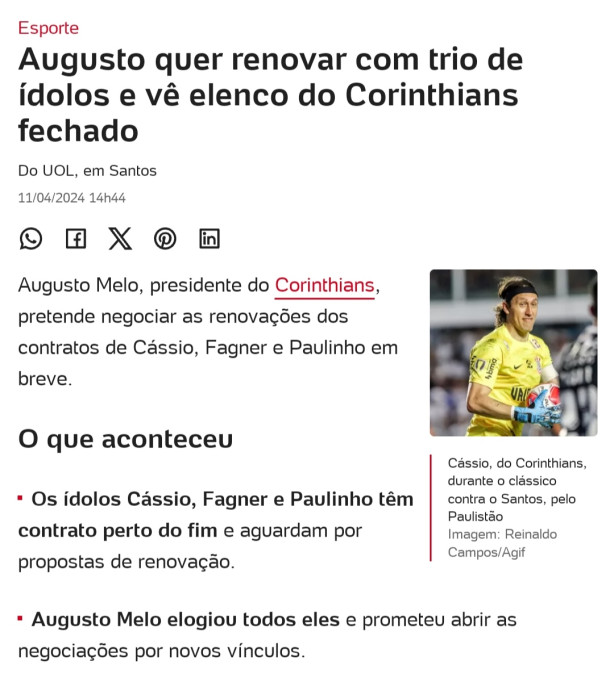Renova��o de Fagner C�ssio e Paulinho..
