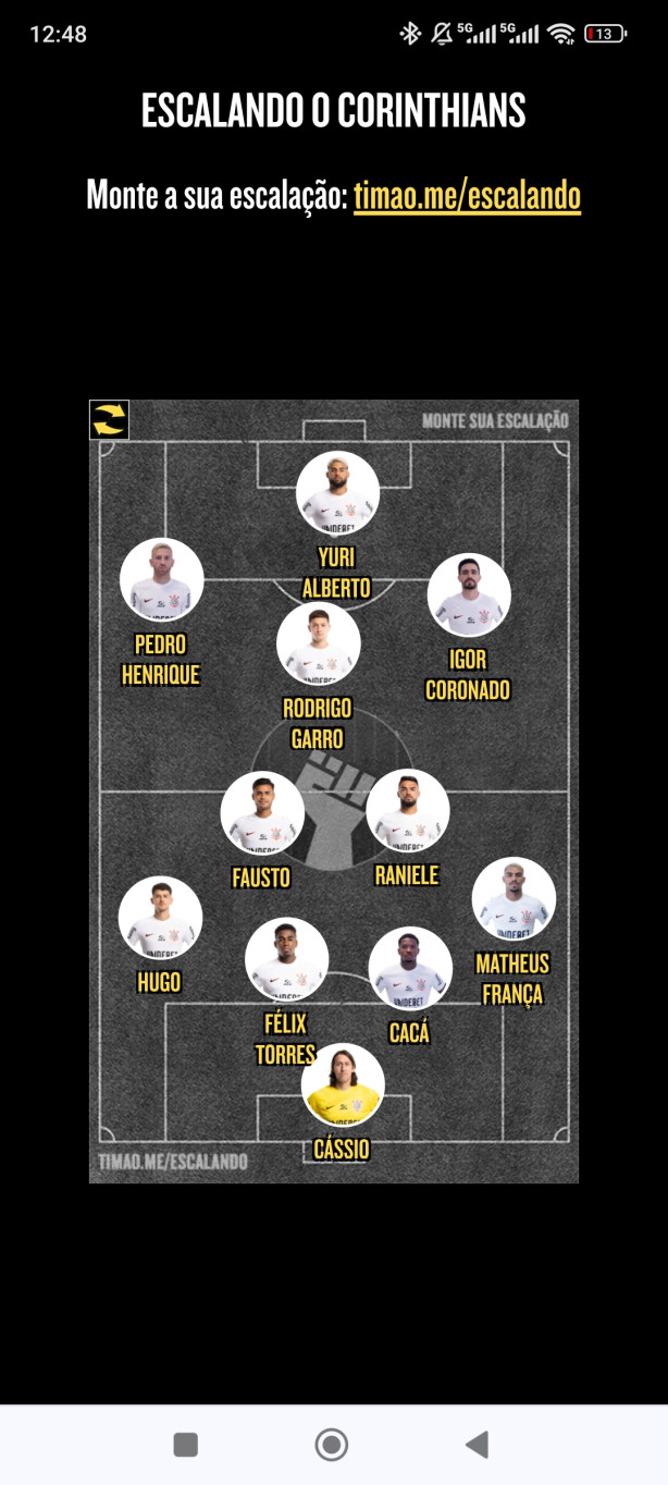 An�lise pr�-jogo: Sugest�o de escala��o!