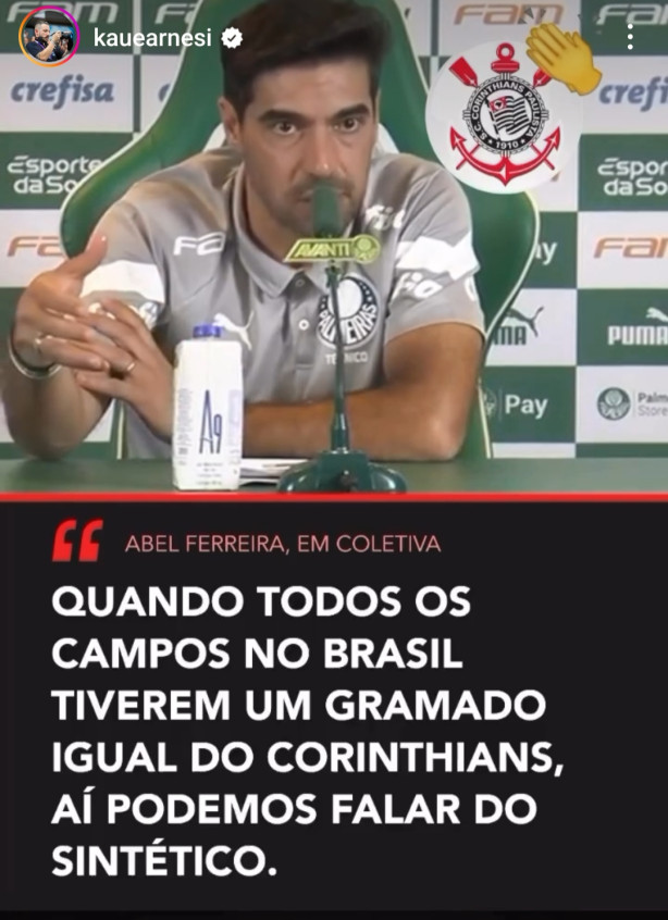 Treinador do Palmeiras elogia estdio do Corinthians