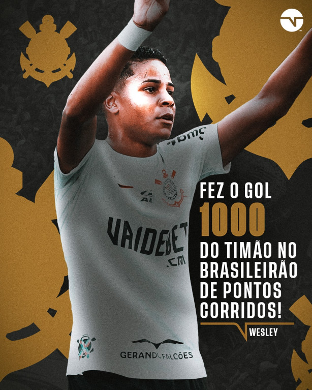 0 Gol mil Corintiano do Brasileiro de pontos corridos,  do Wesley!