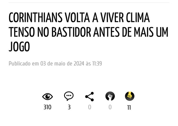 Corinthians volta a vencer  meu timo: