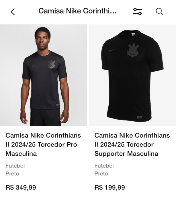   Algum sabe me dizer qual a diferena entre essas duas camisetas do Corinthians?  