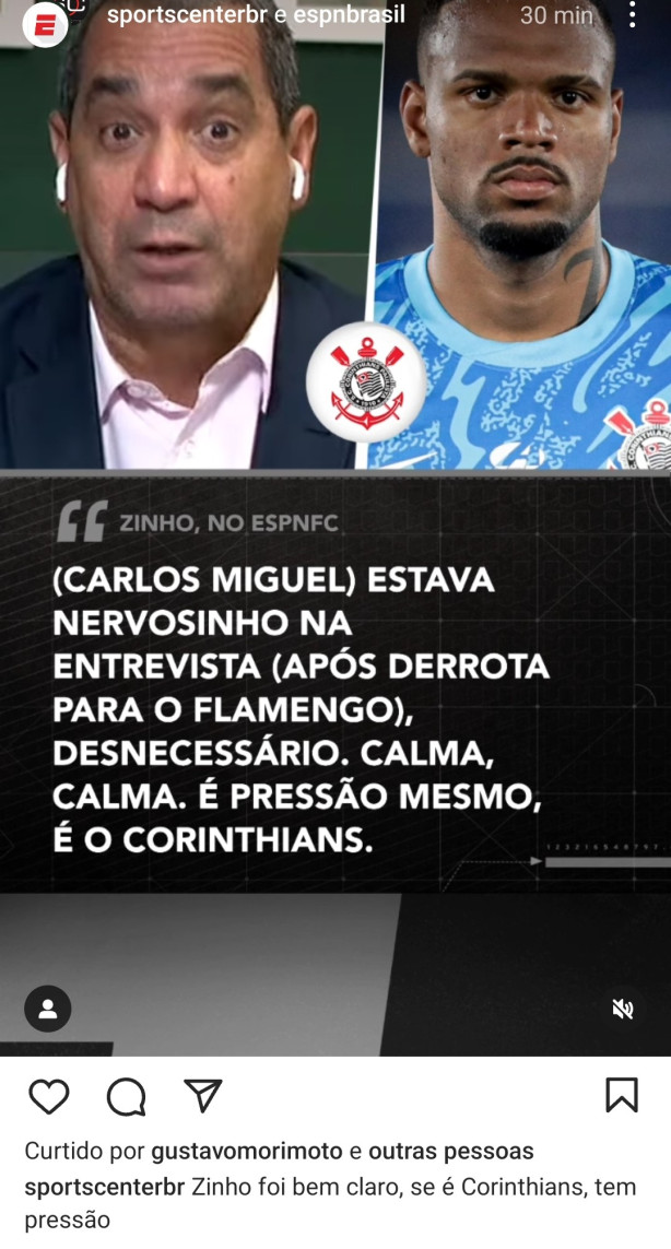 Tenho que concordar com Zinho ...! E claro a torcida precisa ter pacincia com Carlos Miguel!