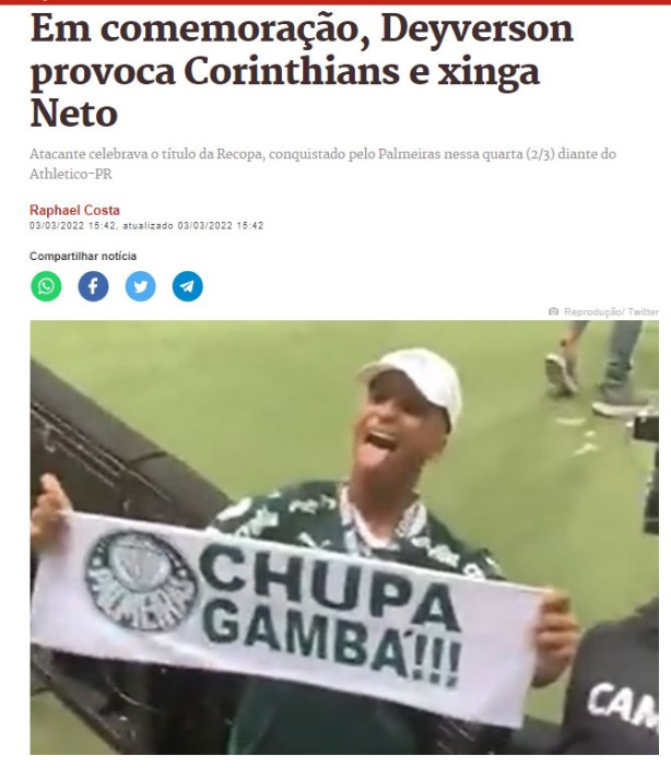 Pra refrescar a mem�ria do Corinthiano, esse anti desse