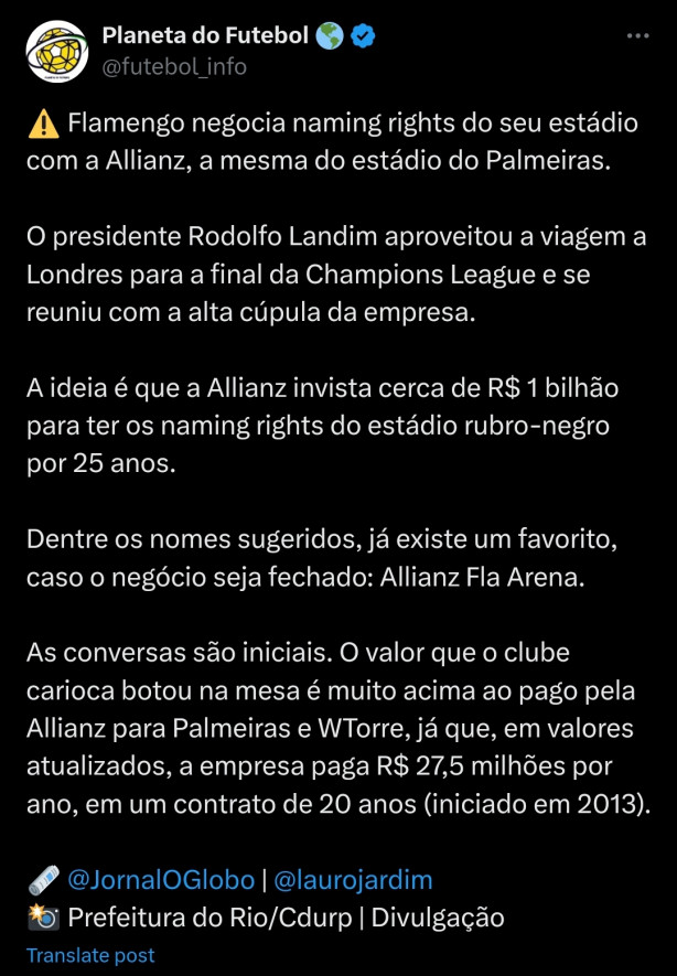OFF: Por isso no devemos se comparar ao Flamengo, eles nadam de braada!