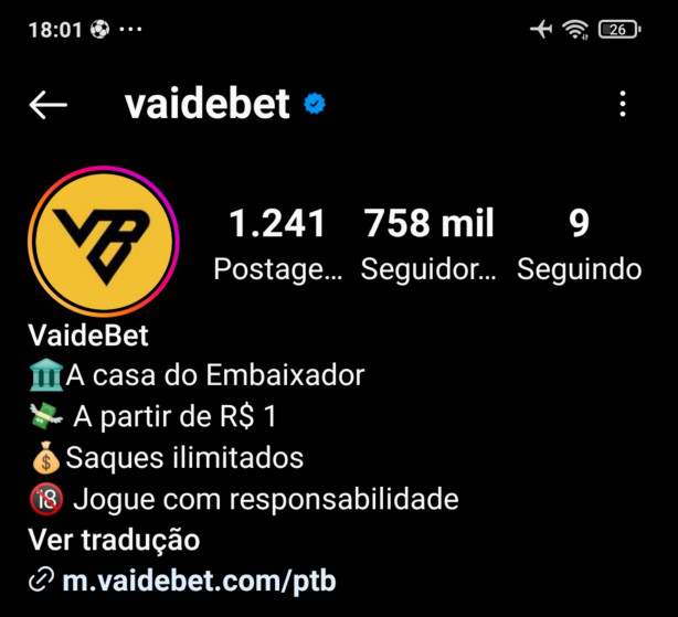 Vai de bet t� ganhando seguidor!