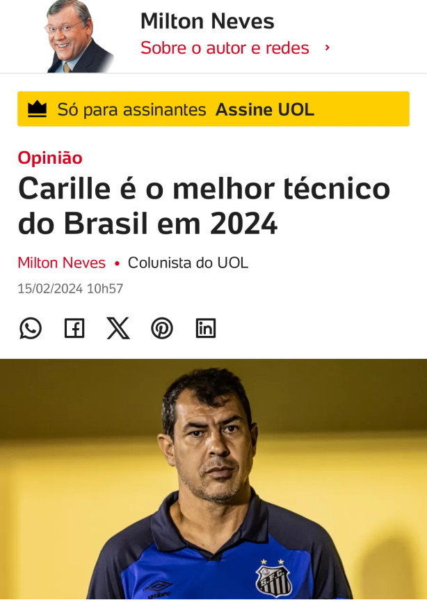 Carille deu um jeito no Santos