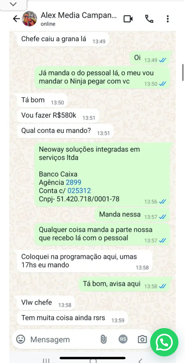 Print mensagem - Blog do Paulinho