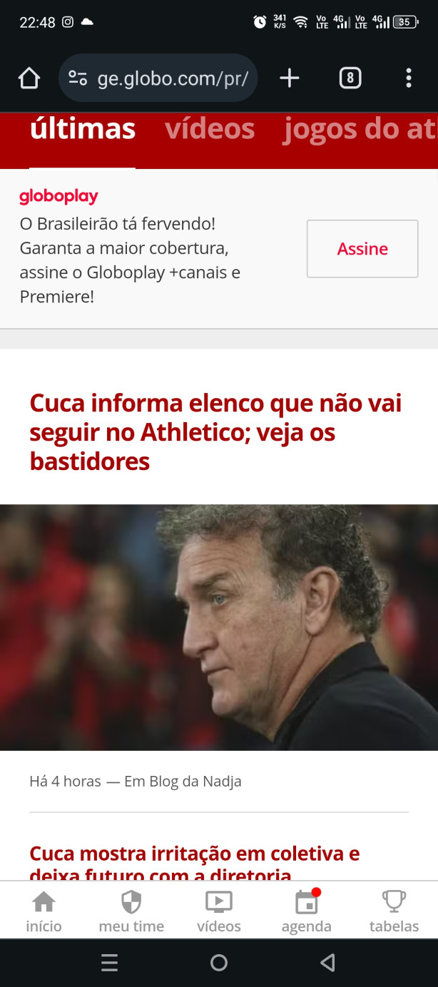 cuca saindo do Athletico