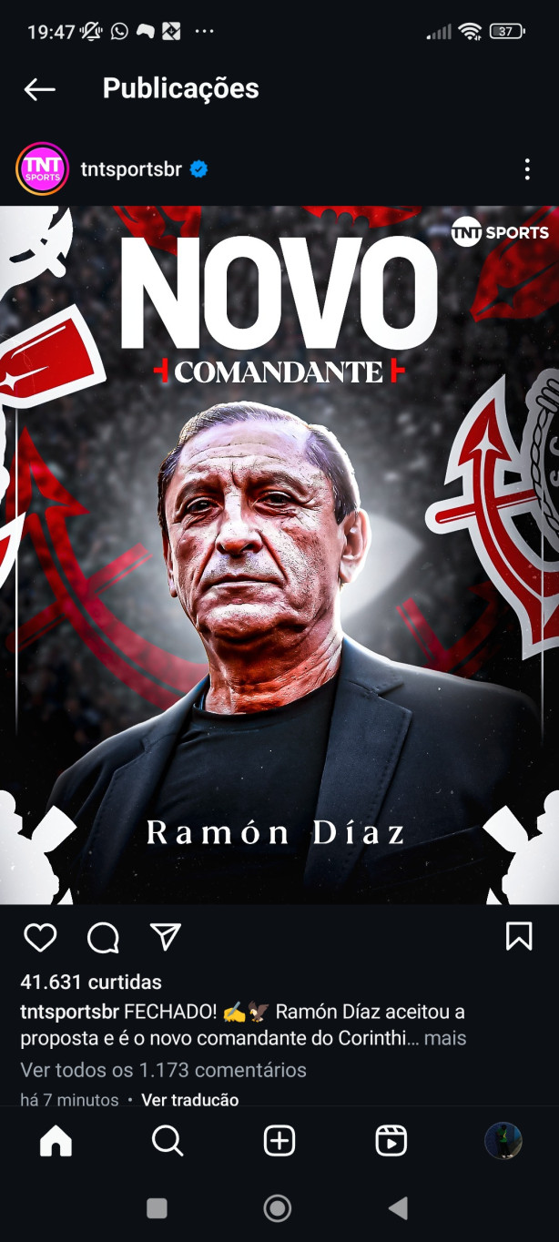 Temos um t�cnico enfim