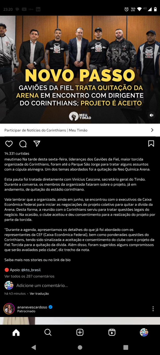 A fiel vai quitar a Arena sim!