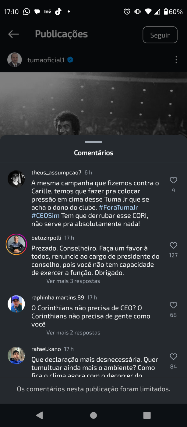 Romeu Tuma Jr trancou os coment�rios