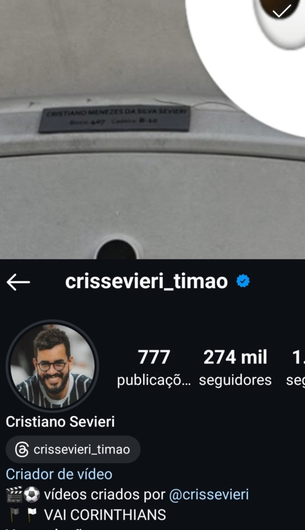 Detalhe na postagem do Ita�