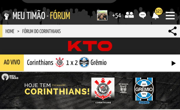 Meu Tim&atilde;o, arruma o placar