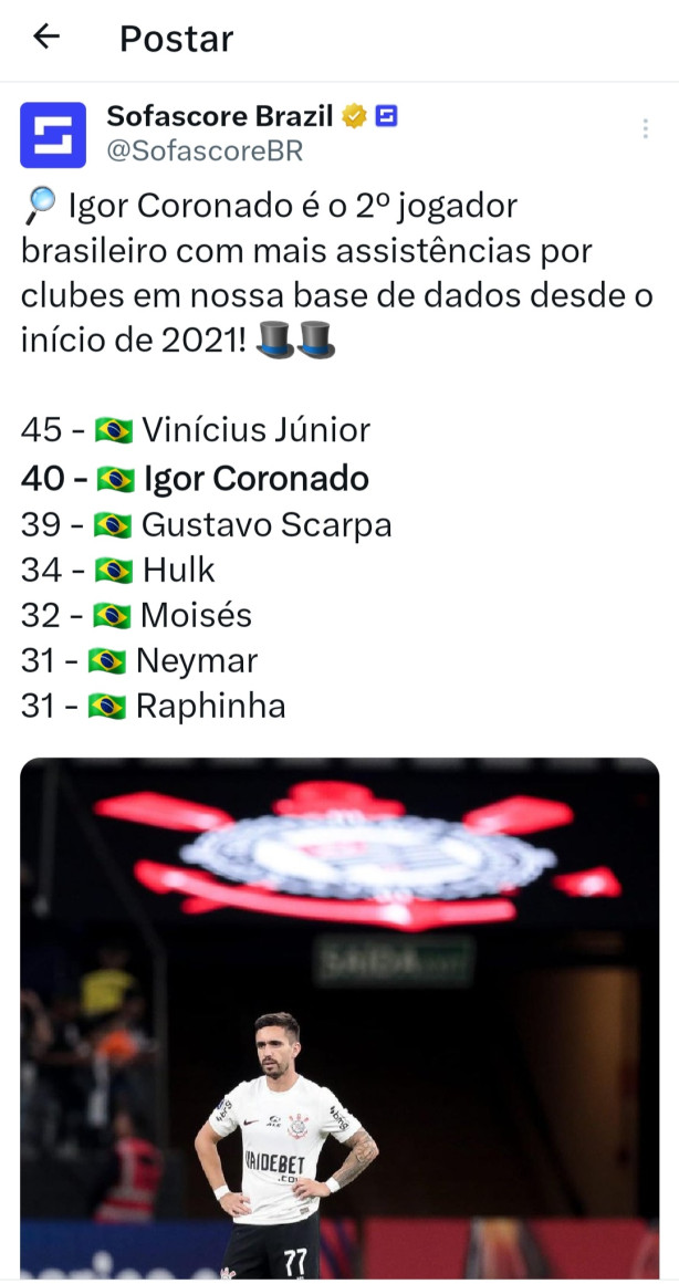 Corinthians contratando Arrascaeta?