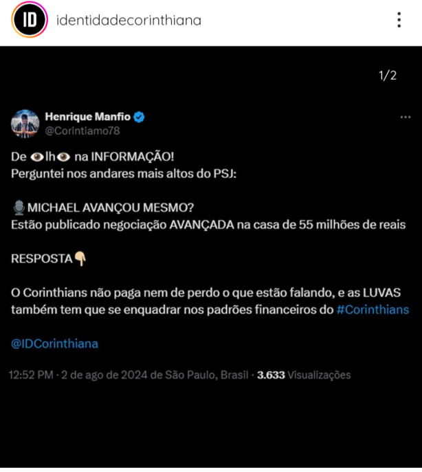 "Atualiza��o" sobre Michael.