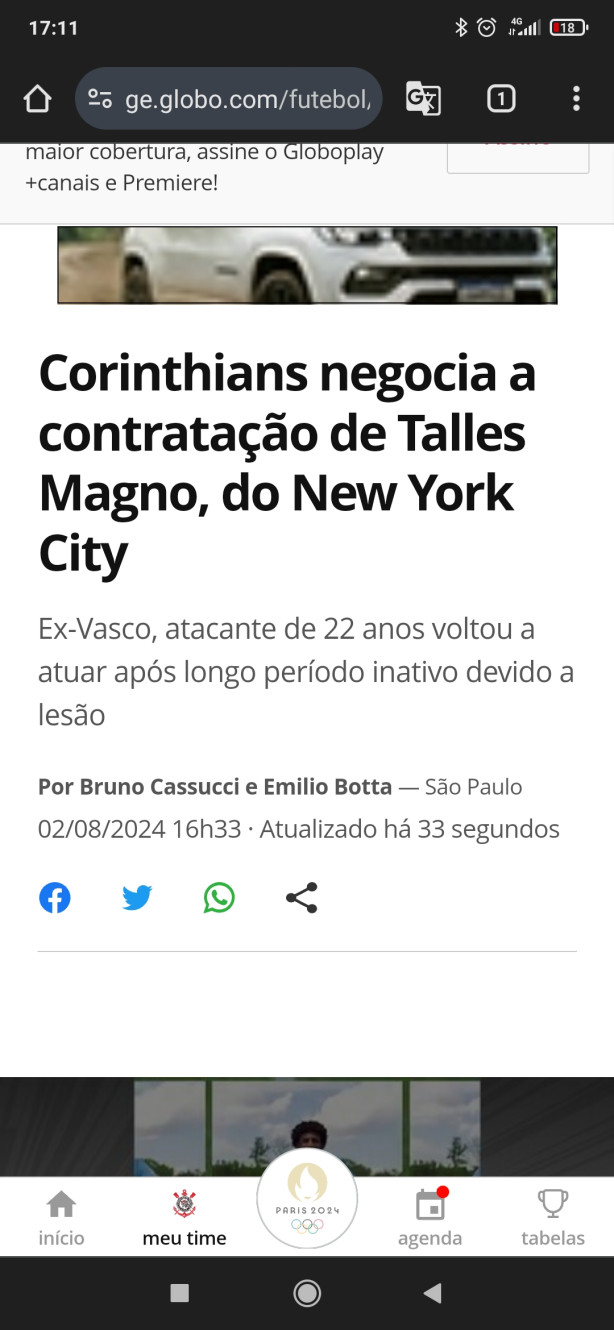 J� vem lesionado?