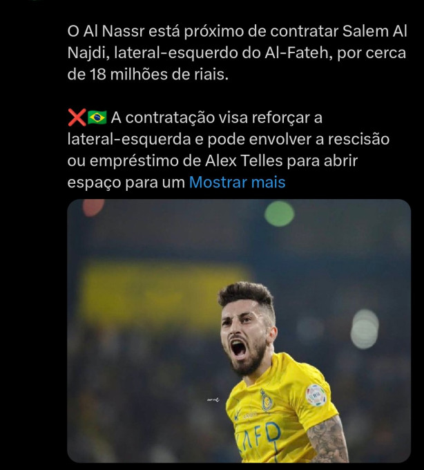 Bom lateral esquerdo que pode ficar livre no mercado
