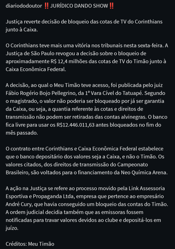 Jur�dico dando show!
